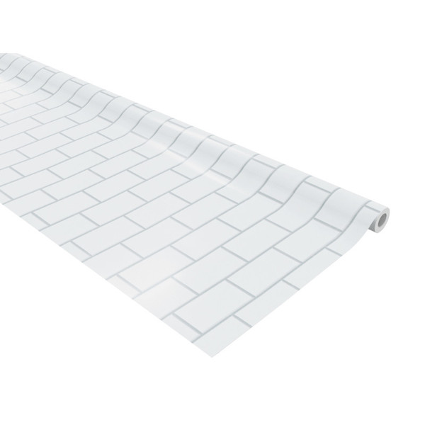 Fadeless Bulletin Board Art Paper, White Subway Tile, 48" X 50', 1 Roll PAC57505