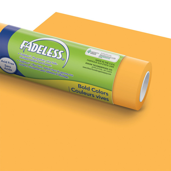 Fadeless Bulletin Board Art Paper, Sunset Gold, 48" X 12', 4 Rolls PAC57888