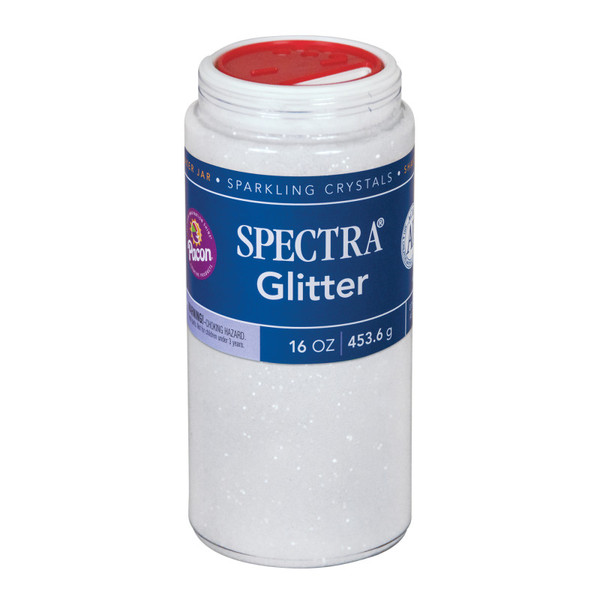 Spectra Arts & Crafts Glitter, Clear, 16 Oz., 1 Jar PAC91840