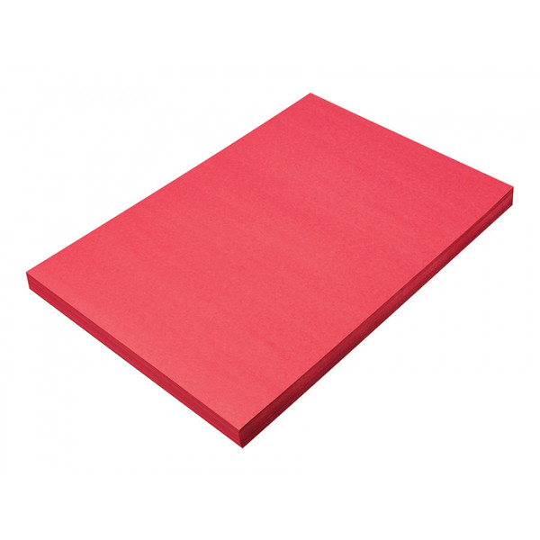 Prang Construction Paper, Medium Weight, Holiday Red, 12" X 18", 100 Sheets PAC9908