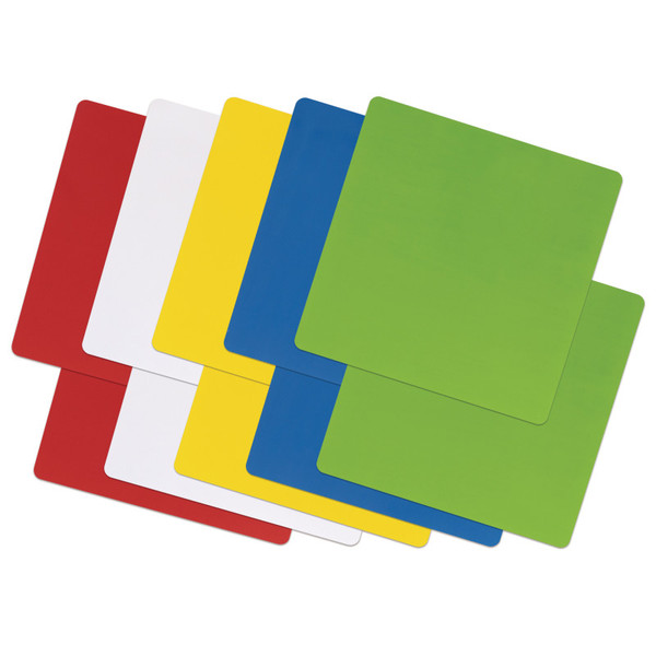 Pacon Self-Stick Dry Erase Squares, 5 Assorted Colors, 10" X 10", 10 Count PACAC9013
