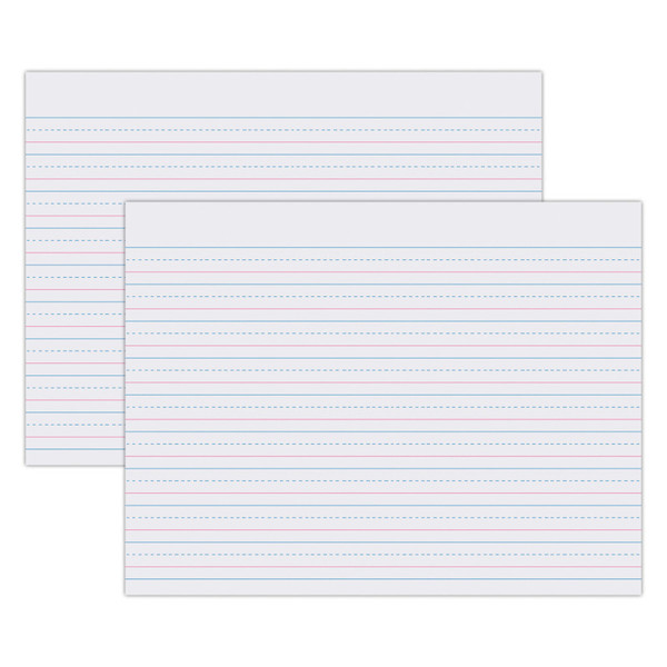 Zaner-Bloser Sulphite Handwriting Paper, Dotted Midline, Grade 2, 1/2" X 1/4" X 1/4" Ruled Long, 10-1/2" X 8", , 500 Sheets Per Pack, 2 Packs PACZP2412-2
