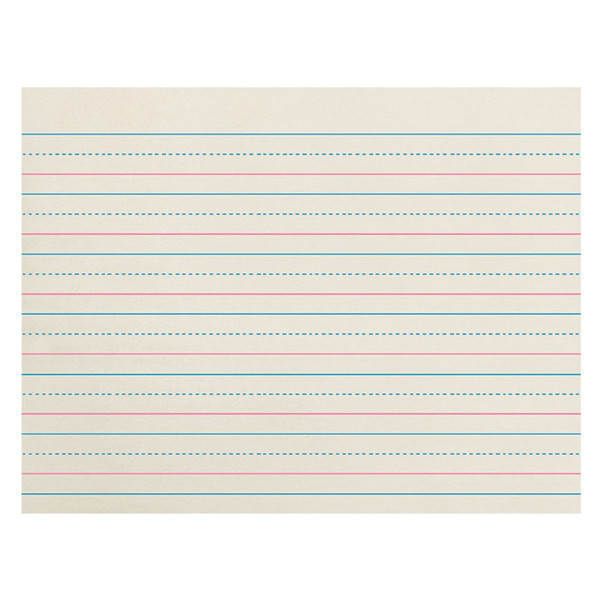 Zaner-Bloser Newsprint Handwriting Paper, Dotted Midline, Grade K, 3/4" X 3/8" X 3/8" Ruled Long, 10-1/2" X 8", 500 Sheets PACZP2609