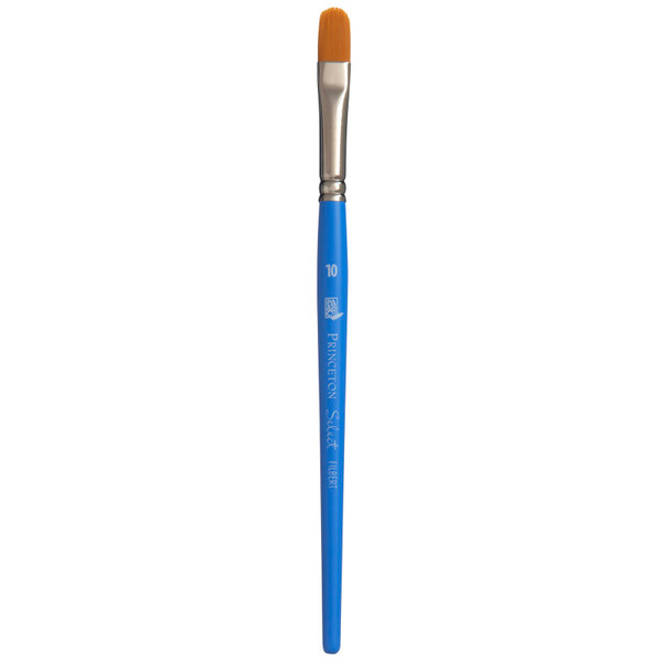 Princeton Select Artiste Filbert Brush, Synthetic Bristles, Short Handle Mixed Media Paintbrush, Jewel Blue, Size 10, 1 Count PBXP3750FB10