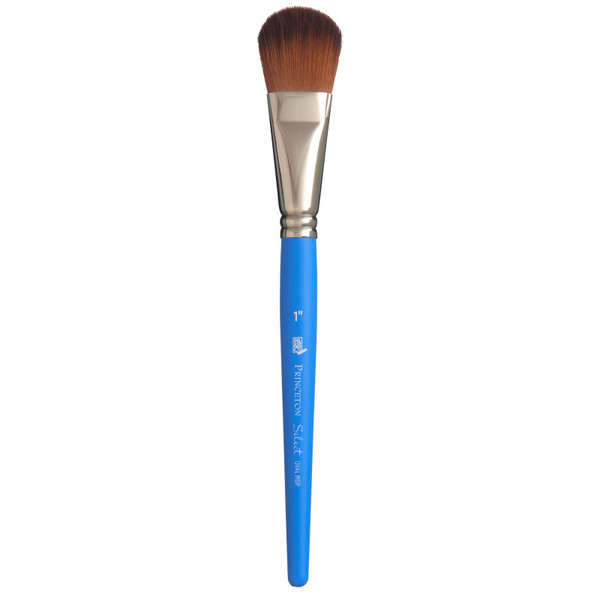 Princeton Select Artiste Oval Mop Brush, Synthetic Bristles, Short Handle Mixed Media Paintbrush, Jewel Blue, Size 1 Inch, 1 Count PBXP3750OM100