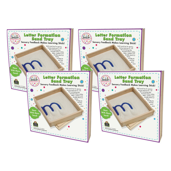 Primary Letter Formation Sand Tray, 8" X 8", Pack Of 4 PC-2012