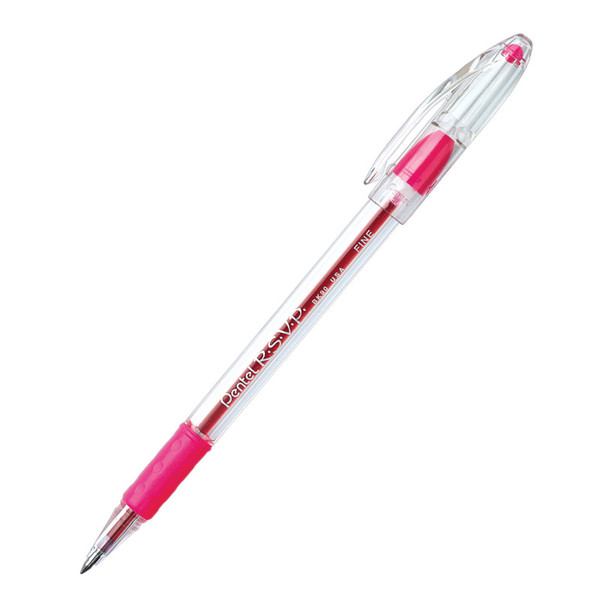 Pentel R.S.V.P. Ballpoint Pen, Fine Point, Pink PENBK90P
