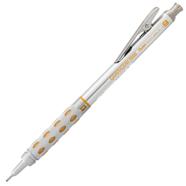 Pentel Graphgear 1000 Automatic Drafting Pencil (0.9Mm), Yellow Accents PTAPG1019G