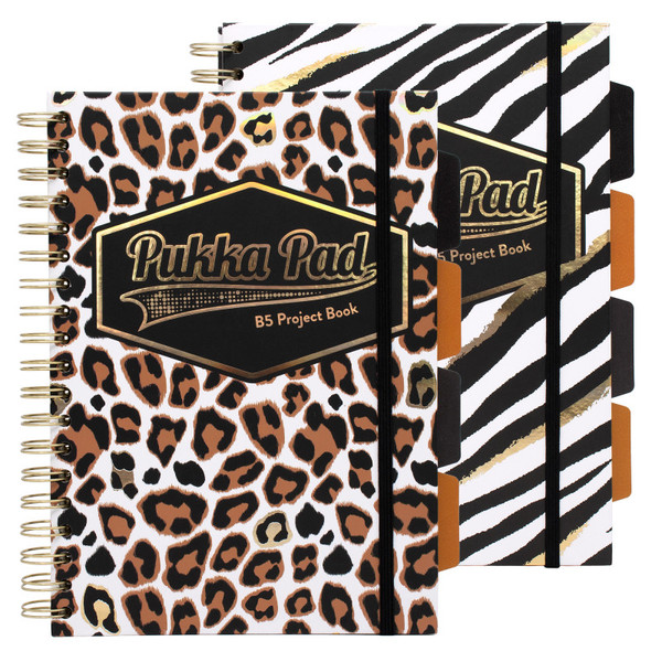 Pukka B5 Wild Project Book - Assorted - Pack 2 PUK9523ASTWLD