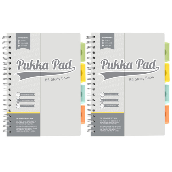 Pukka B5 Study Book, Pack Of 2 PUK9824STU-2