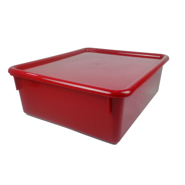 Romanoff Double Stowaway Tray With Lid, Red ROM13002