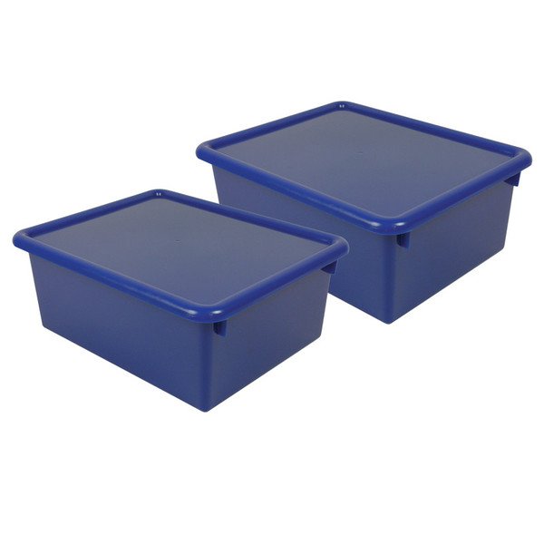 Romanoff Stowaway 5" Letter Box With Lid, Blue, Pack Of 2 ROM16004-2