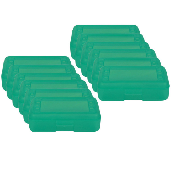 Romanoff Pencil Box, Translucent Lime, Pack Of 12 ROM60225-12