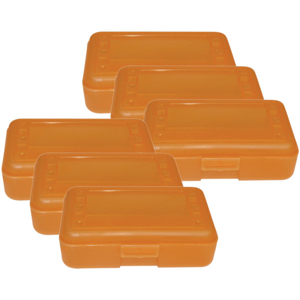Romanoff Pencil Box, Tangerine, Pack Of 12 ROM60227-12