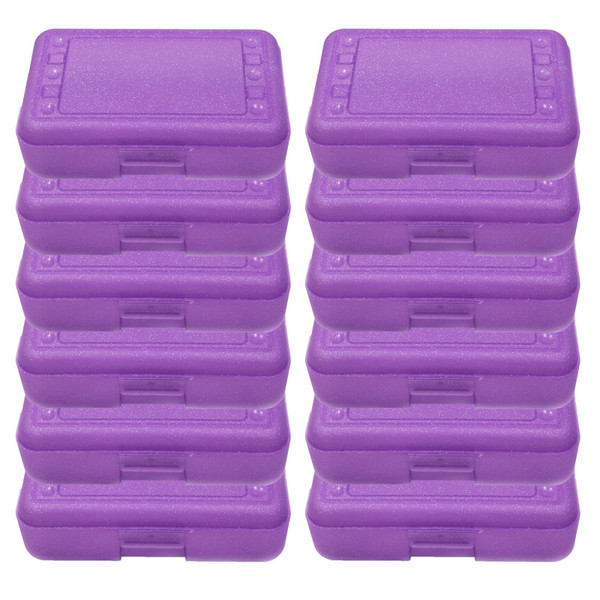 Romanoff Pencil Box, Purple Sparkle, Pack Of 12 ROM60286-12