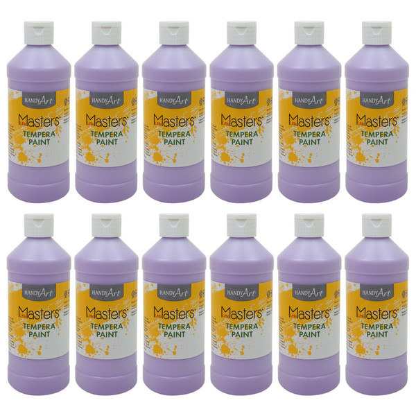 Handy Little Masters Tempera Paint 16 Oz., Light Purple, Pack Of 12 RPC201738-12