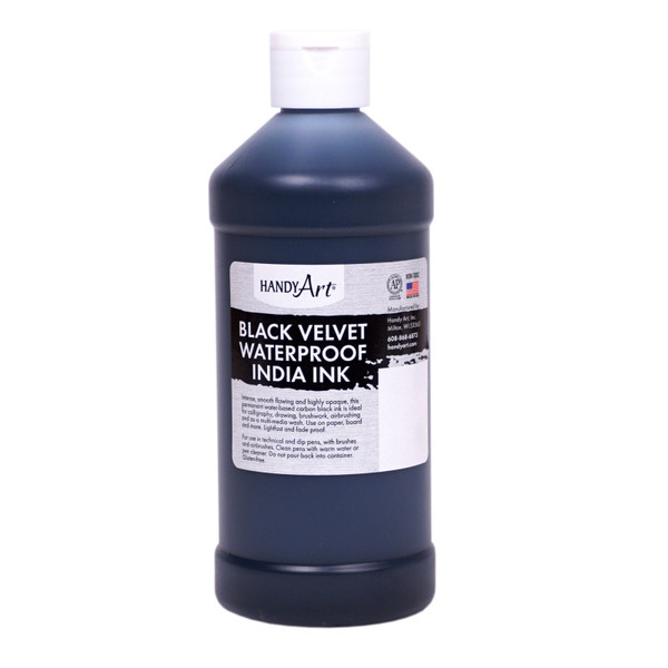 Handy Black Velvet India Ink, 16. Oz RPC401000