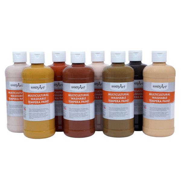 Handy Washable Tempera 8-Pint Multicultural Set RPC882267