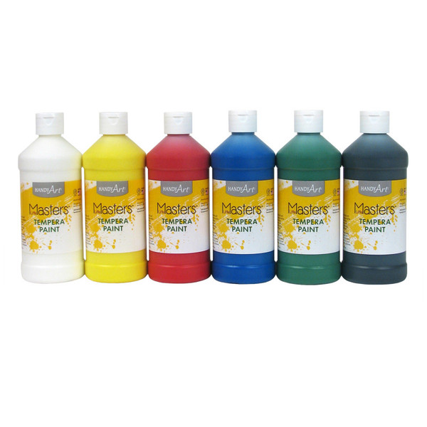Handy Little Masters Tempera Paint, Pint, 6-Color Kit RPC882722