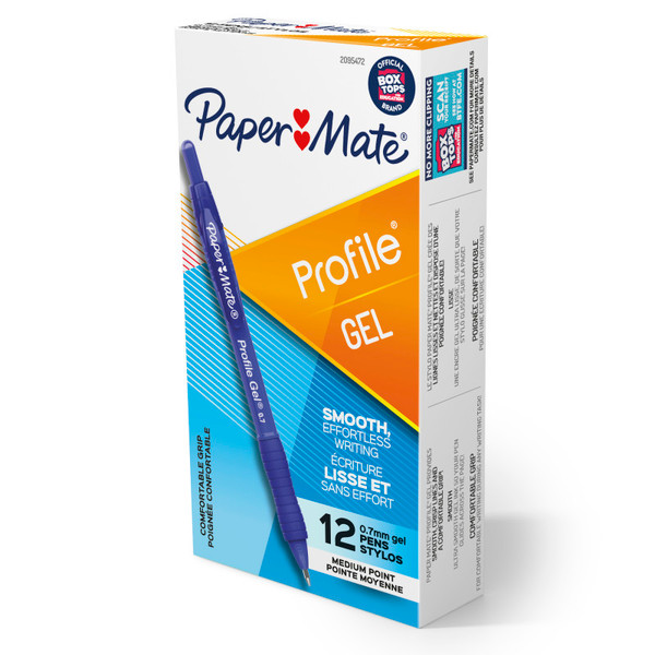 Paper Gel Pen, Profile Retractable Pen, 0.7Mm, Blue, 12 Count SAN2095472BX
