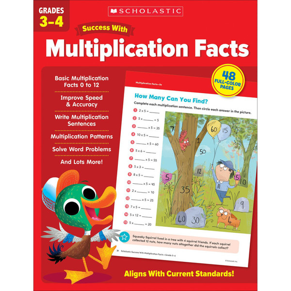 Scholastic Success With Multiplication Facts: Grades 34 SC-735539