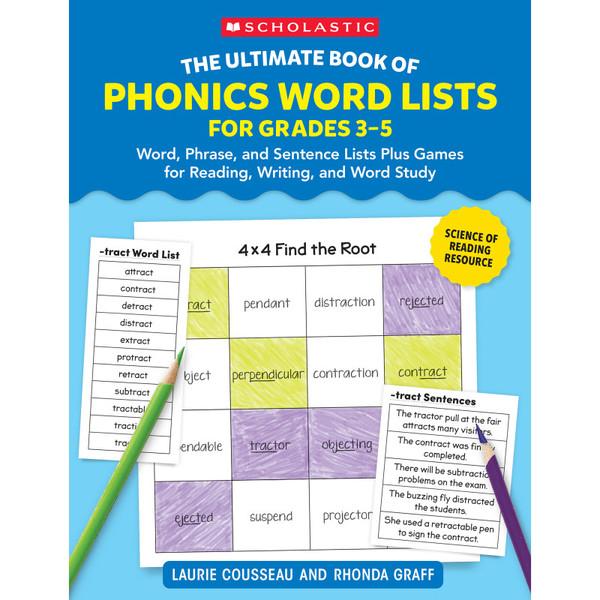 Scholastic The Ultimate Book Of Phonics Word Lists: Grades 3-5 SC-9781546113652