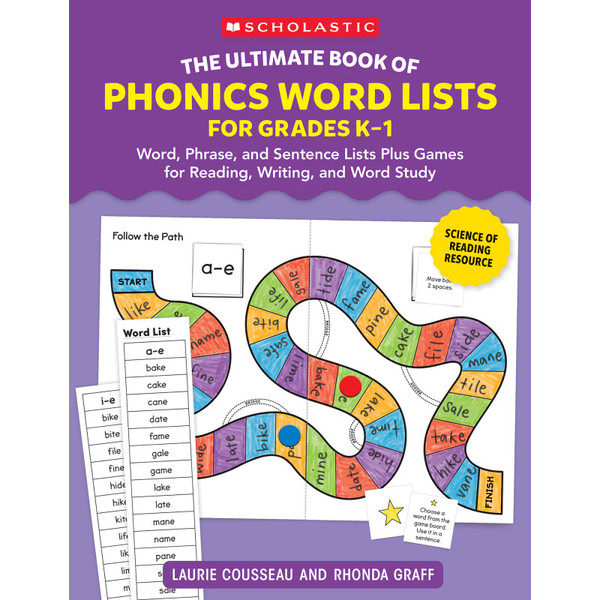 Scholastic The Ultimate Book Of Phonics Word Lists: Grades K-1 SC-9781546113836
