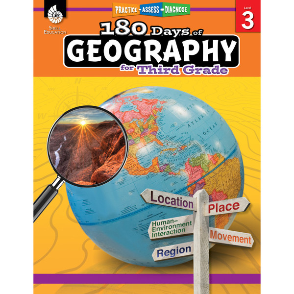 Shell 180 Days Of Geography For Third Grade SEP28624