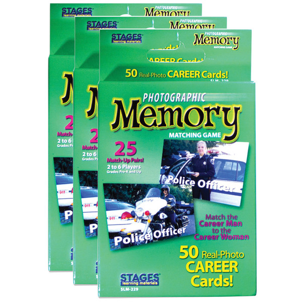 Stages Photographic Memory Matching Game, Careers, Pack Of 3 SLM229-3