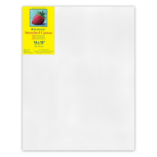 Strathmore 300 Series Traditional Stretched Canvas, 14X18 Inch STT31314