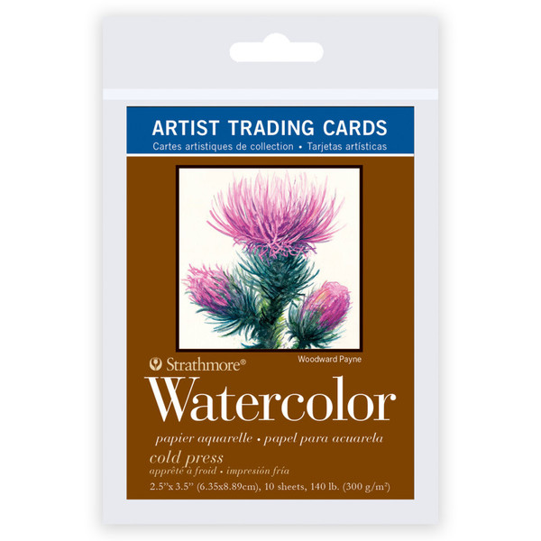 Strathmore 400 Series Artist Trading Cards Watercolor Paper Pack, 2.5X3.5 Inch, 10 Sheets STTP105904