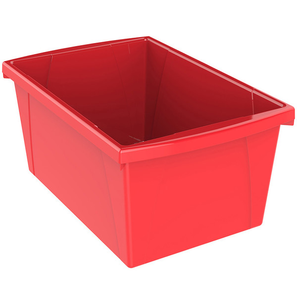 Storex Medium Classroom Storage Bin, Red STX61483U06C