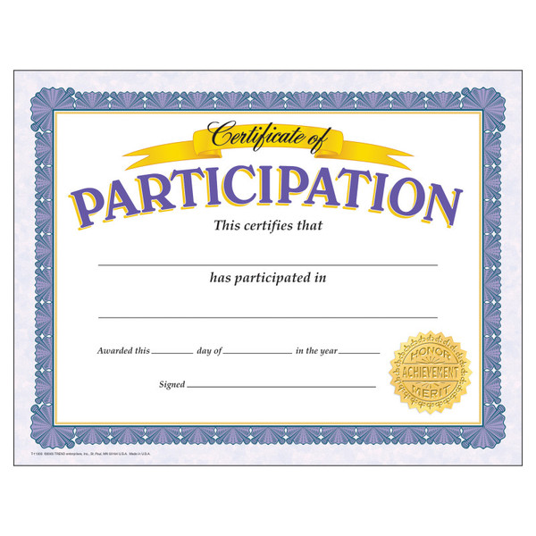 Trend Certificate Of Participation Classic Certificates, 30 Ct T-11303