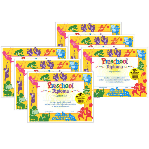 Trend Classic Preschool Diploma, 30 Per Pack, 6 Packs T-17001-6