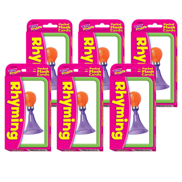 Trend Rhyming Pocket Flash Cards, 6 Packs T-23026-6