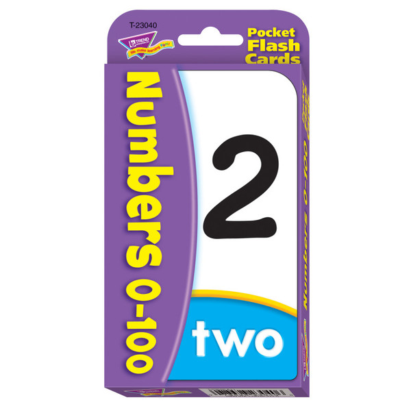 Trend Numbers 0-100 Pocket Flash Cards T-23040