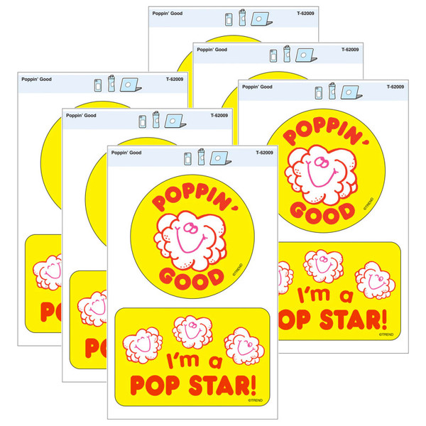 Trend Poppin' Good Vinyl Stickers, 2 Per Pack, 6 Packs T-62009-6