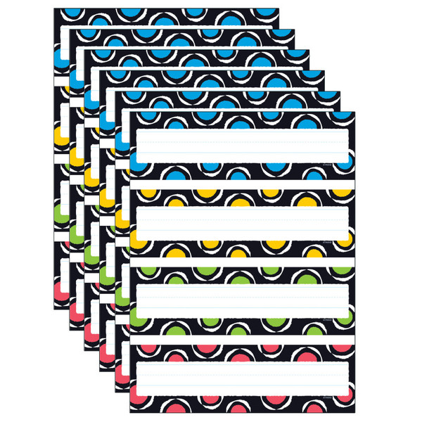 Trend Bold Strokes Circles Desk Toppers Name Plates Variety Pack, 32 Per Pack, 6 Packs T-69956-6