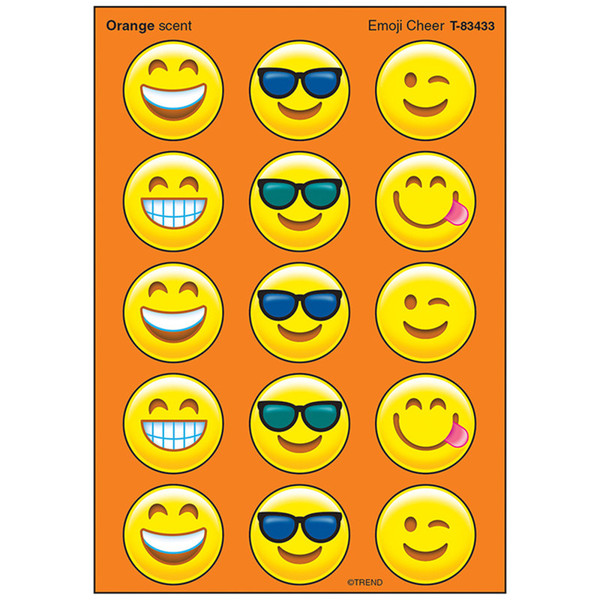 Trend Emotion Icon Cheer/Orange Stinky Stickers, 60 Ct. T-83433