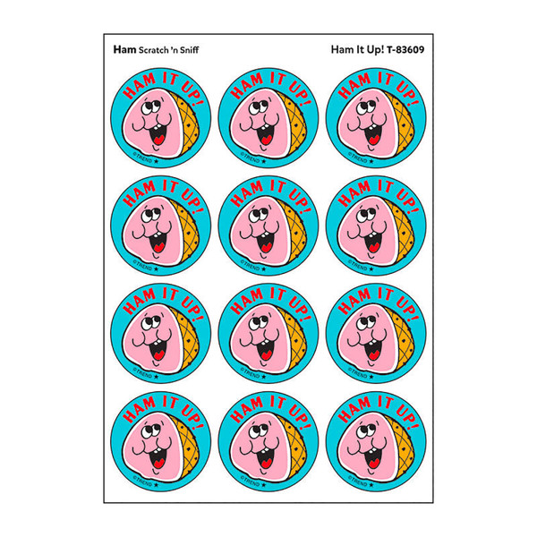 Trend Ham It Up!/Ham Scented Stickers, Pack Of 24 T-83609
