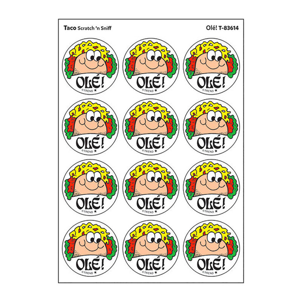 Trend Olé!/Taco Scented Stickers, Pack Of 24 T-83614