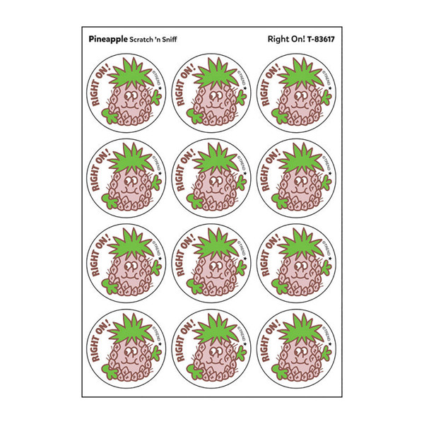 Trend Right On!/Pineapple Scented Stickers, Pack Of 24 T-83617