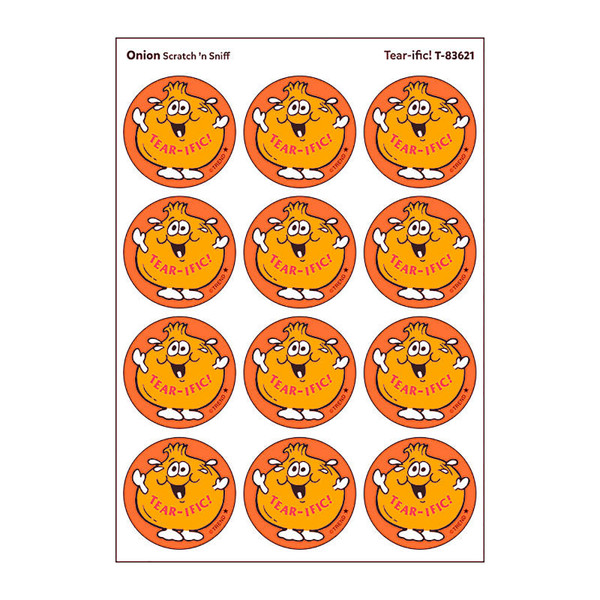 Trend Tear-Ific!/Onion Scented Stickers, Pack Of 24 T-83621