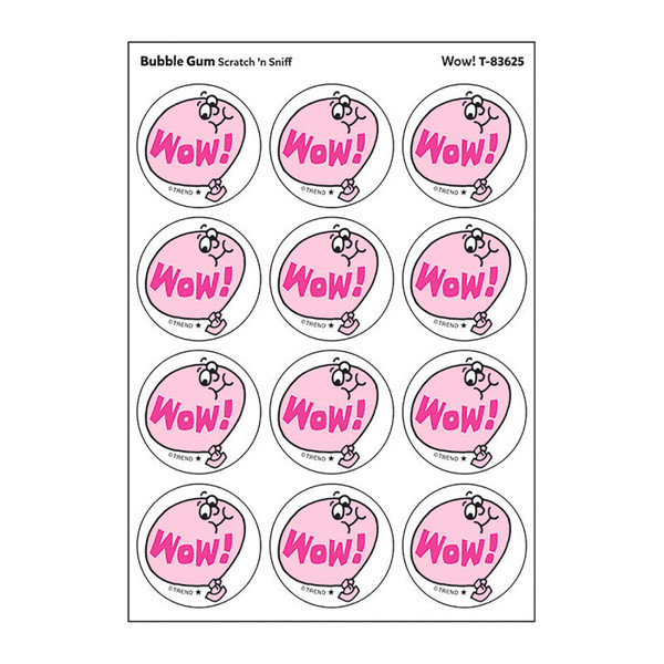 Trend Wow!/Bubble Gum Scented Stickers, Pack Of 24 T-83625