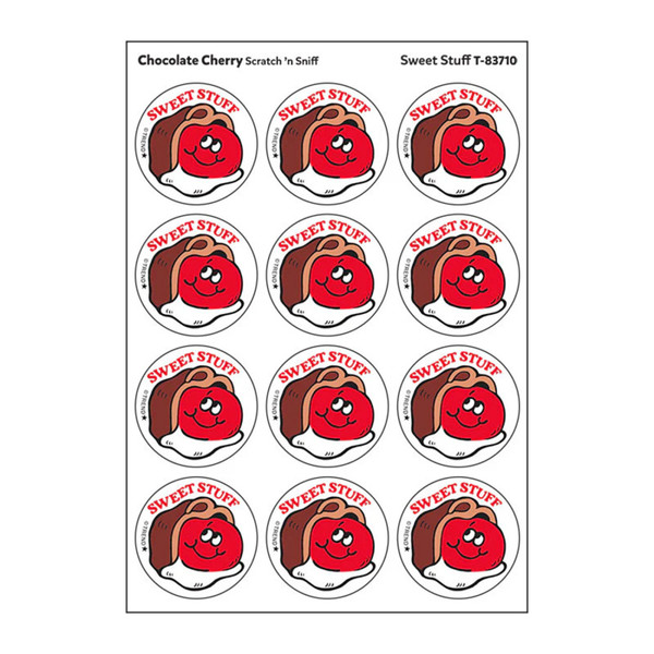 Trend Sweet Stuff/Chocolate Cherry Scent Retro Scratch 'N Sniff Stinky Stickers, 24 Ct. T-83710