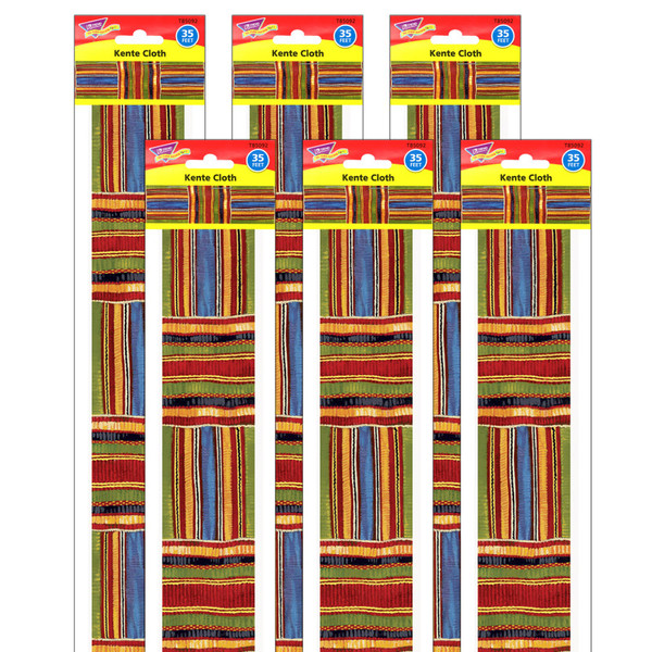 Trend Kente Cloth Bolder Borders, 35.75' Per Pack, 6 Packs T-85092-6