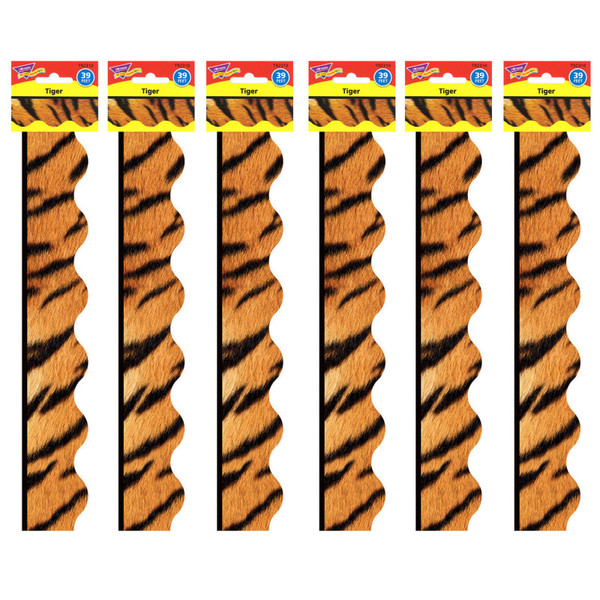 Trend Tiger Terrific Trimmers, 39 Feet Per Pack, 6 Packs T-92310-6