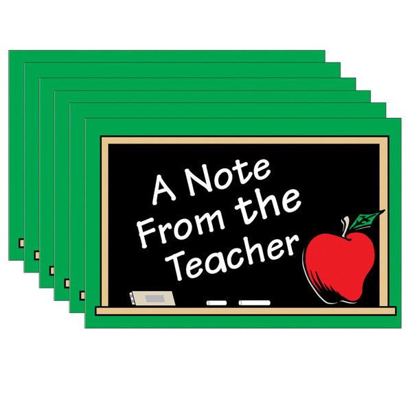 Teacher A Note From The Teacher Postcards, 30 Per Pack, 6 Packs TCR1202-6
