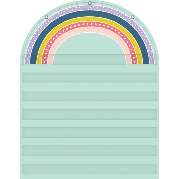 Teacher Oh Happy Day Rainbow 7 Pocket Chart TCR20100