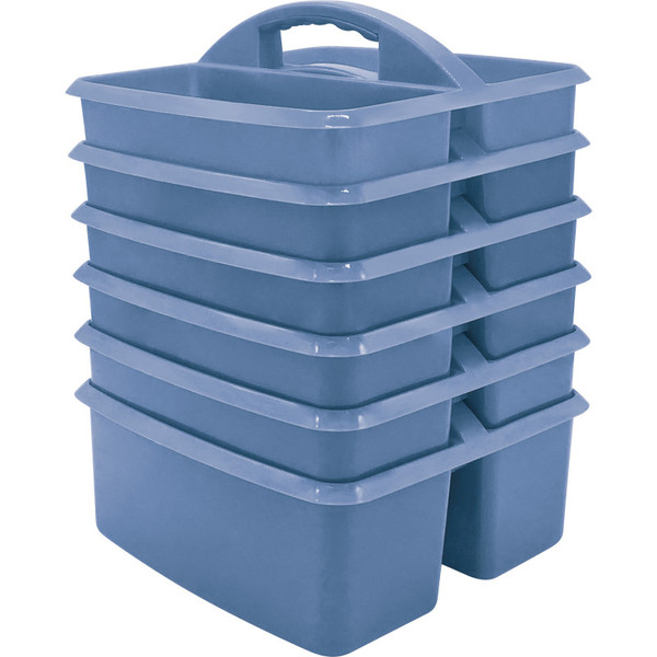 Teacher Slate Blue Plastic Storage Caddy, Pack Of 6 TCR20443-6